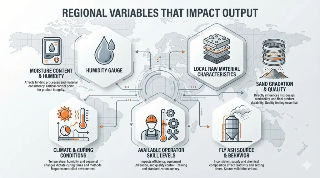 Stacked AAC blocks at manufacturing plant site