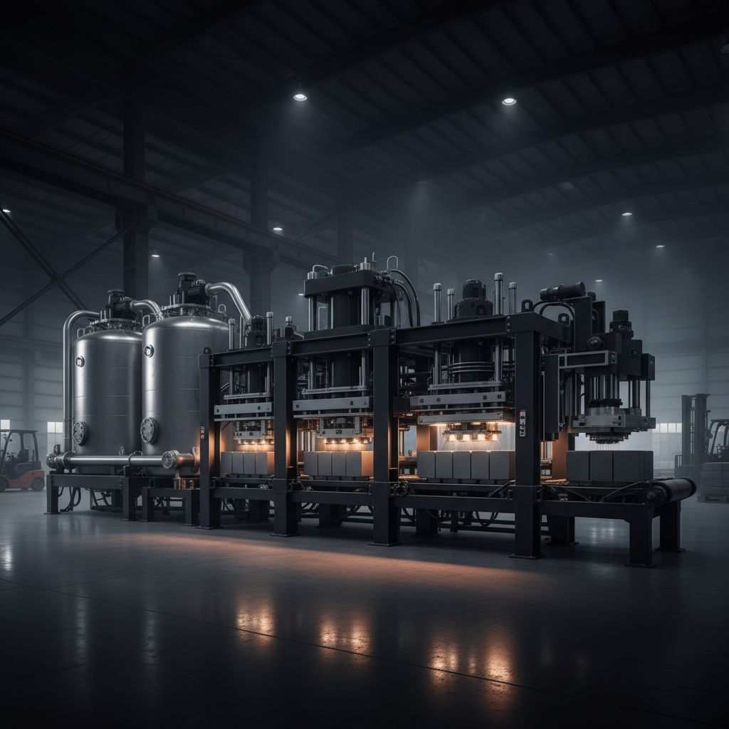 AAC block making machine industrial setup in construction manufacturing