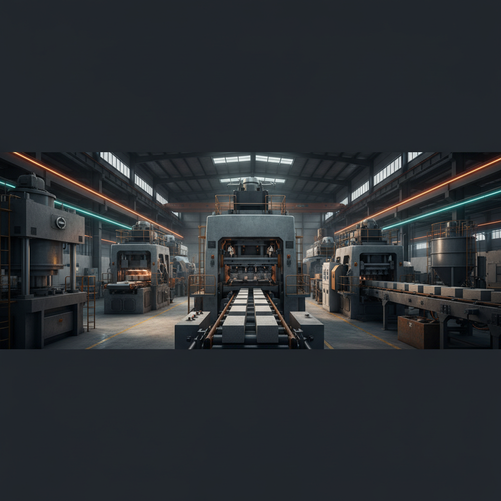 AAC block making machine in modern industrial factory environment