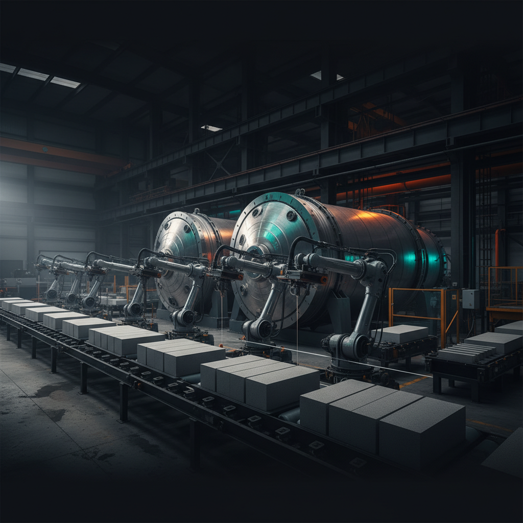 Automated AAC block plant equipment with cutting and curing systems