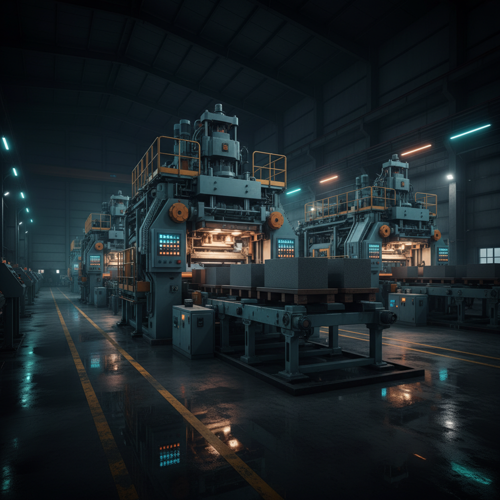 Semi-automatic AAC block making machine in construction manufacturing setting